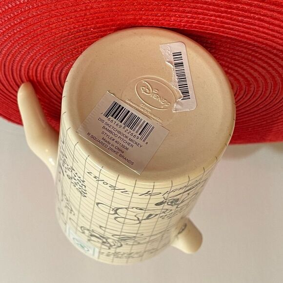 Disney Mickey Sketchbook Bamboo Pitcher NWT - Picture 9 of 9